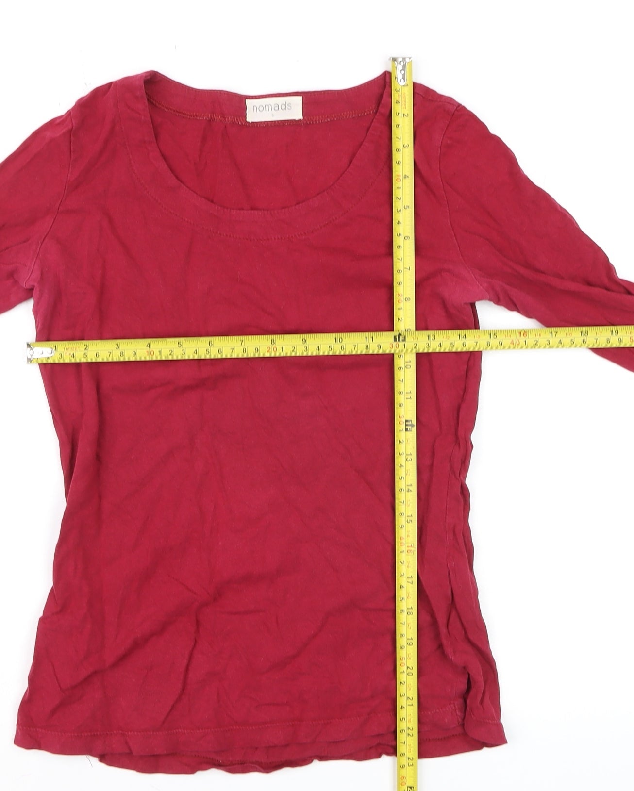 Womens UK Size 8 Nomads Red Basic T-Shirt