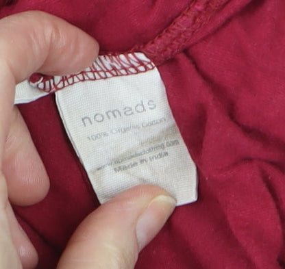Womens UK Size 8 Nomads Red Basic T-Shirt
