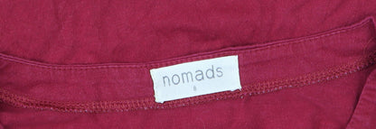 Womens UK Size 8 Nomads Red Basic T-Shirt