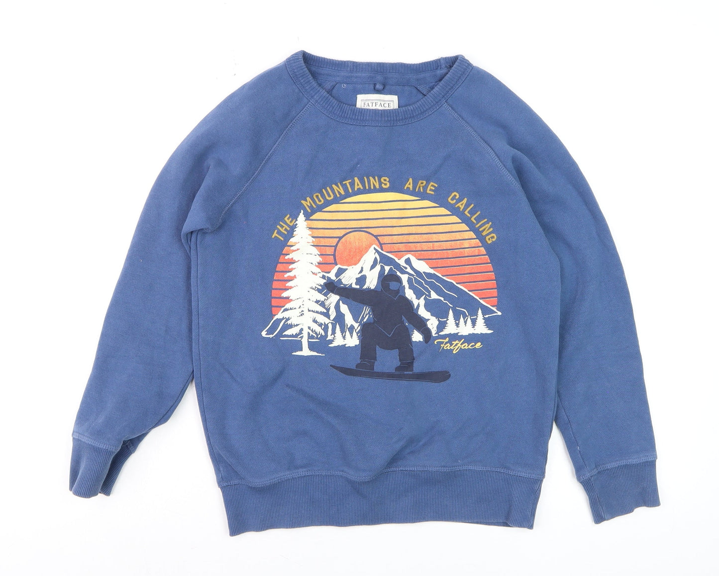 Boys UK Size 10-11 Years FatFace Blue Pullover Sweatshirt