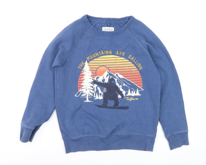 Boys UK Size 10-11 Years FatFace Blue Pullover Sweatshirt
