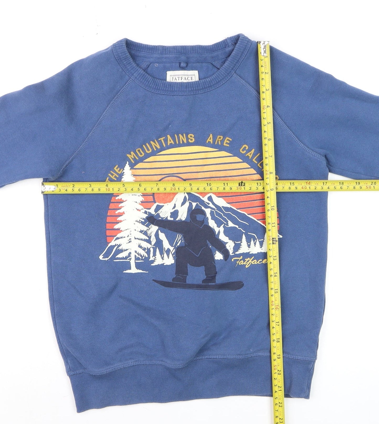Boys UK Size 10-11 Years FatFace Blue Pullover Sweatshirt