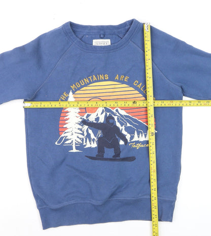 Boys UK Size 10-11 Years FatFace Blue Pullover Sweatshirt
