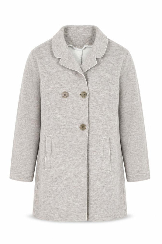Jigsaw Junior Girls Beige Wool Blend Mid-Length Coat 8-9 Years