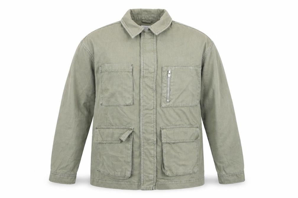 Mens UK Size M Topshop Green Military Jacket