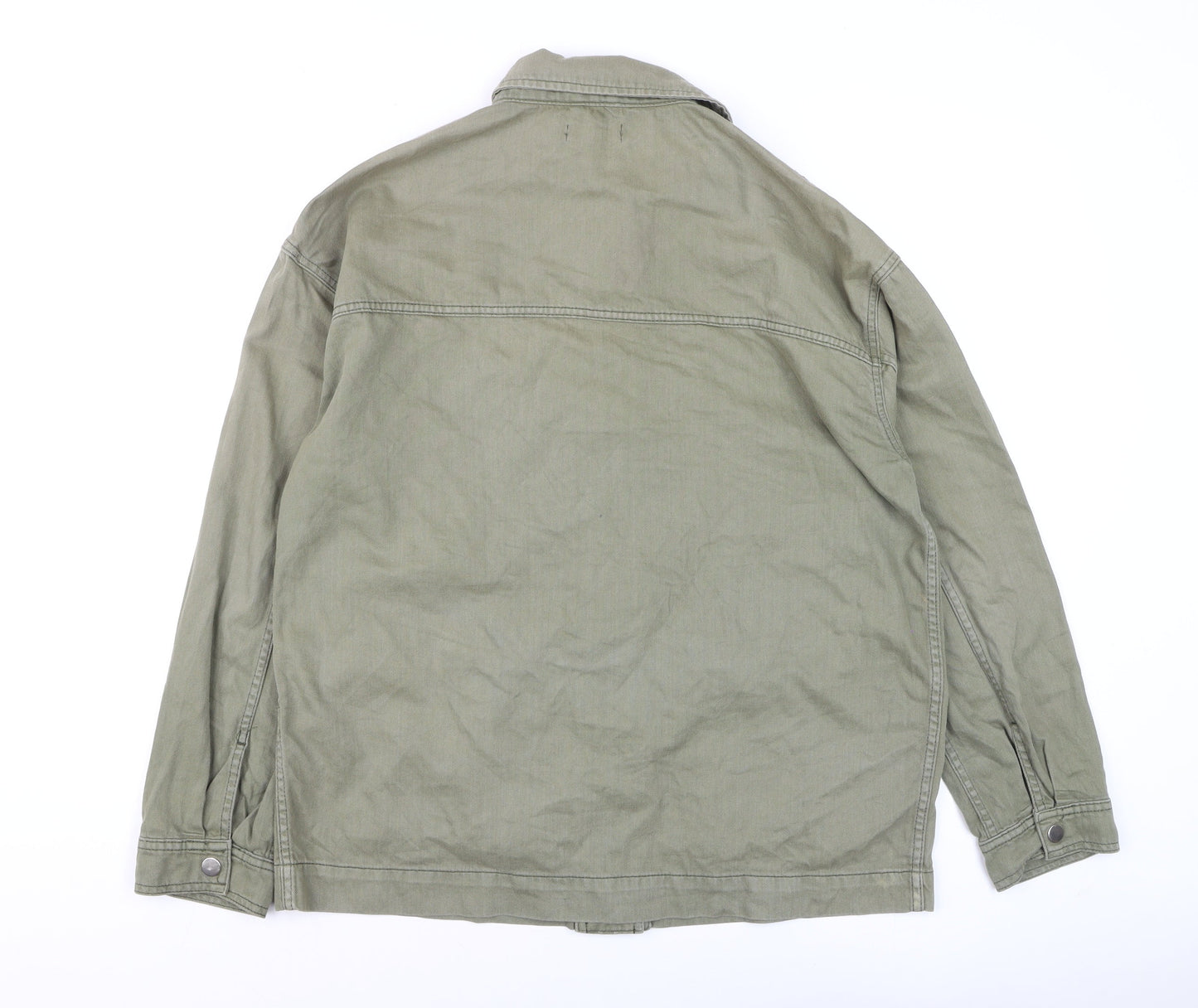 Mens UK Size M Topshop Green Military Jacket