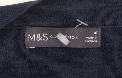 Marks and Spencer Womens Blue Size 10 Knit Open Cardigan