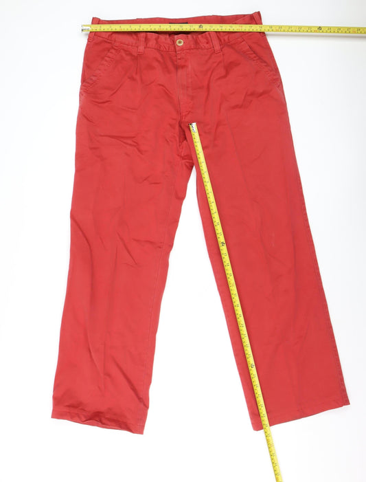 Nautica Men's Red Straight Fit Jeans Size 36 in Regular Cotton