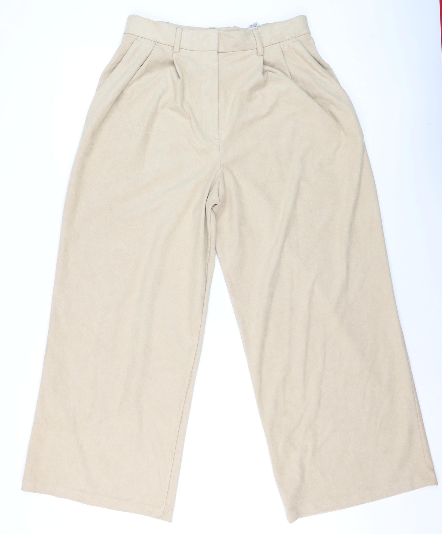 Womens UK Size 12 Marks and Spencer Regular Fit Casual Business Beige Trousers