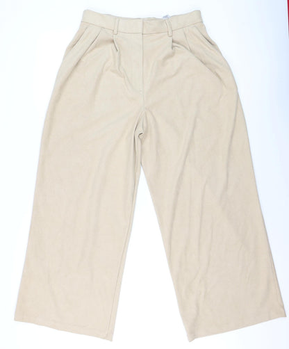 Womens UK Size 12 Marks and Spencer Regular Fit Casual Business Beige Trousers