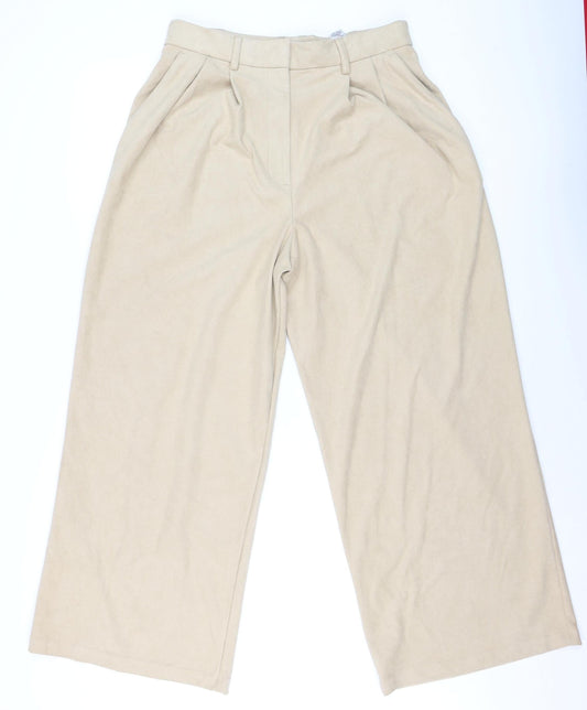 Womens UK Size 12 Marks and Spencer Regular Fit Casual Business Beige Trousers
