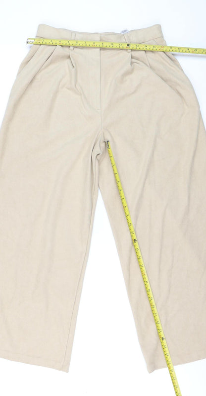 Womens UK Size 12 Marks and Spencer Regular Fit Casual Business Beige Trousers