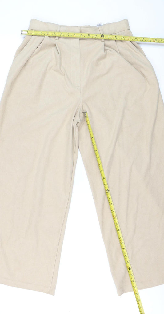 Womens UK Size 12 Marks and Spencer Regular Fit Casual Business Beige Trousers