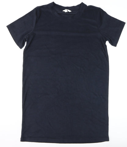 H&M Men's Blue Cotton Crew Neck Short Sleeve T-Shirt Size M