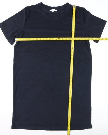 H&M Men's Blue Cotton Crew Neck Short Sleeve T-Shirt Size M