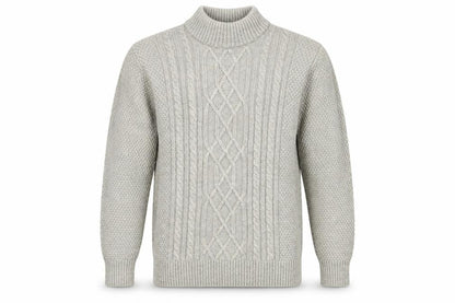 Next Men’s Beige Cable-Knit Roll Neck Jumper Size M