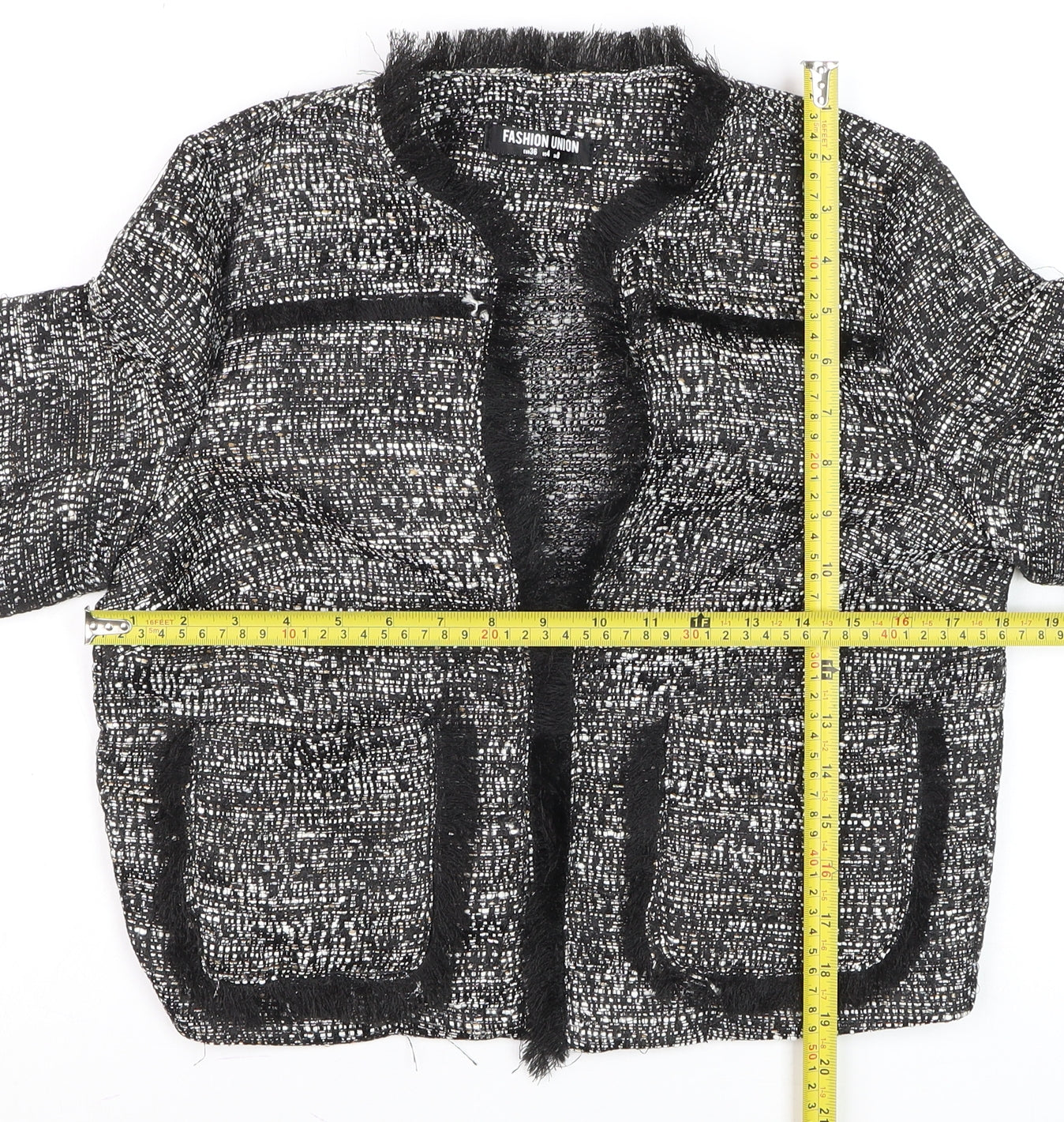 Womens UK Size 8 Fashion Union Black Blazer