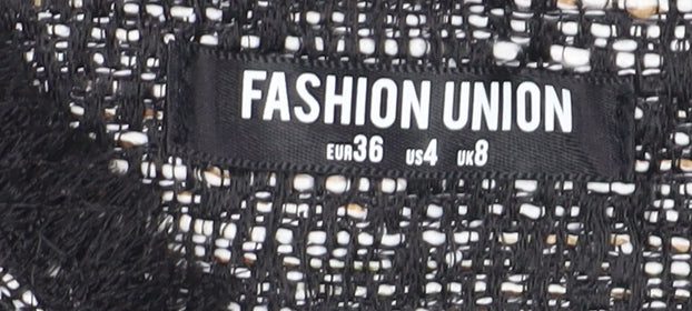 Womens UK Size 8 Fashion Union Black Blazer