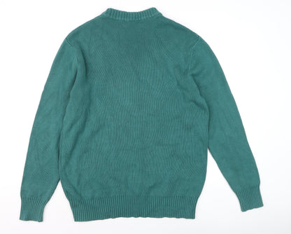 Mens UK Size M Weekday Green Pullover Jumper