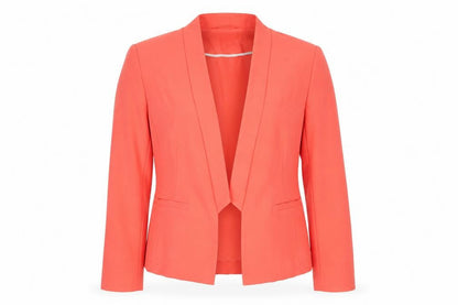 Marks & Spencer Women Orange Blazer Size 14 Regular Lightweight Jacket