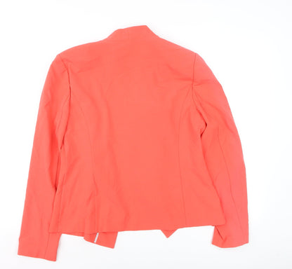 Marks and Spencer Women Orange Blazer Size 14 Regular Lightweight Jacket