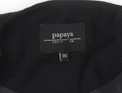 Papaya Women Black Regular Fit Tailored Blazer Jacket Size 10