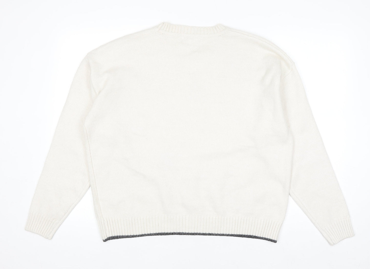 Womens UK Size L Marks and Spencer Ivory Pullover Jumper