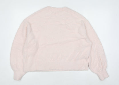 Womens UK Size L Marks and Spencer Pink Pullover Jumper