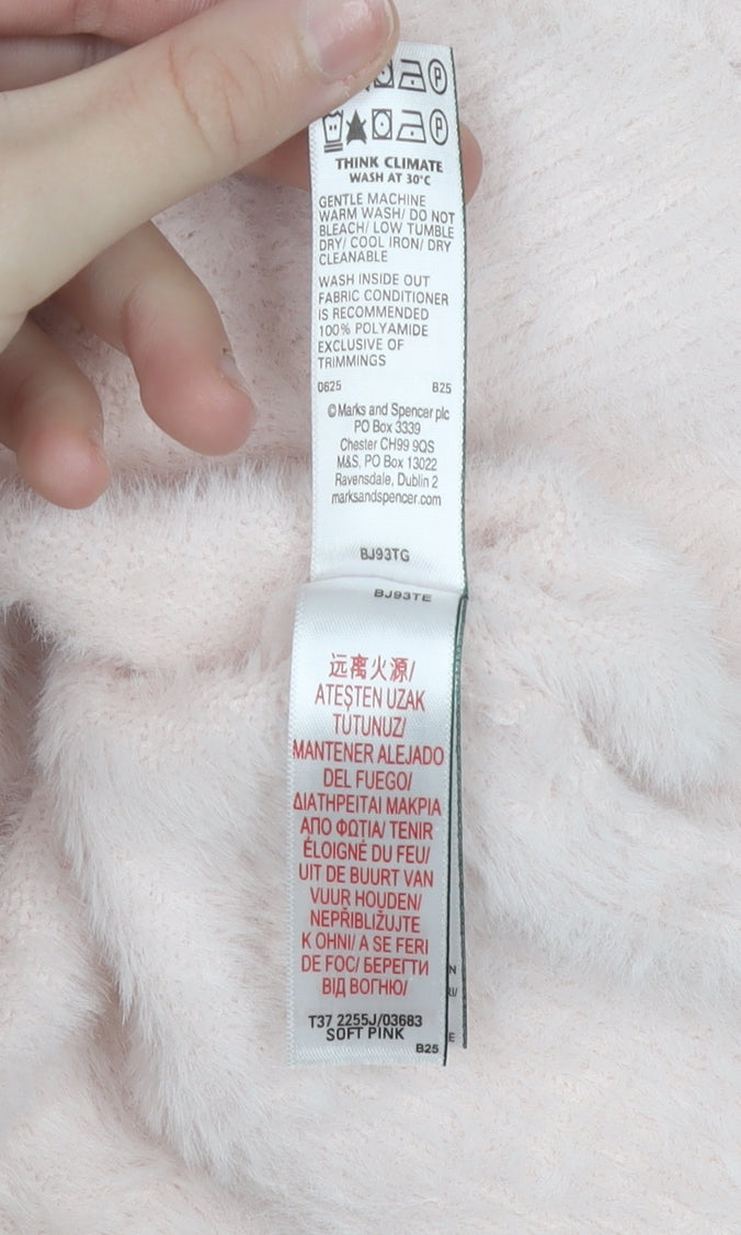 Womens UK Size L Marks and Spencer Pink Pullover Jumper