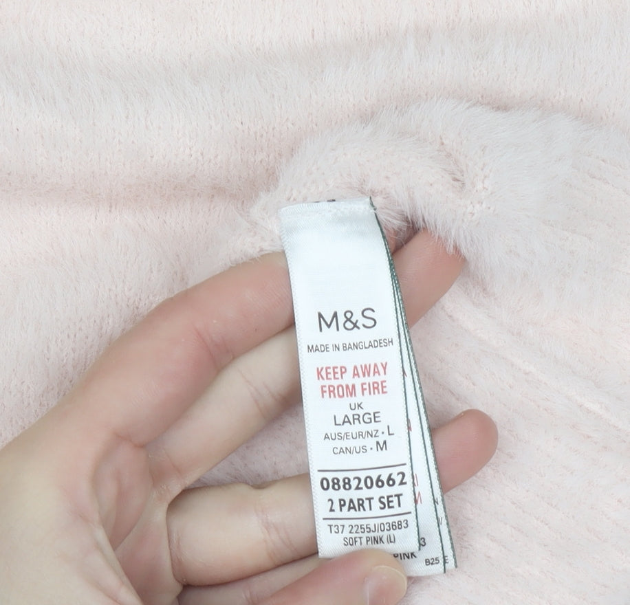 Womens UK Size L Marks and Spencer Pink Pullover Jumper
