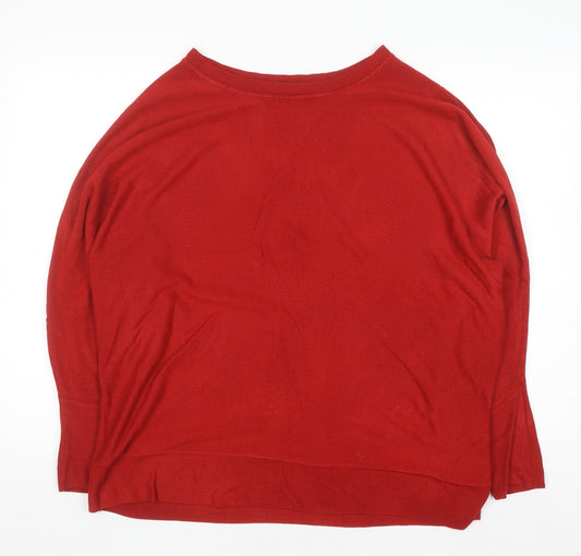 Womens UK Size 20 Marks and Spencer Red Pullover Jumper