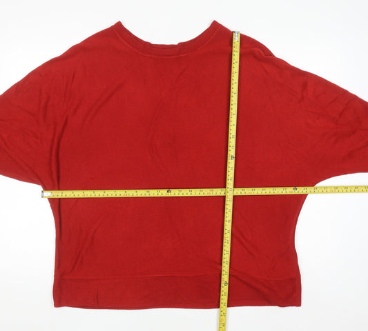 Womens UK Size 20 Marks and Spencer Red Pullover Jumper