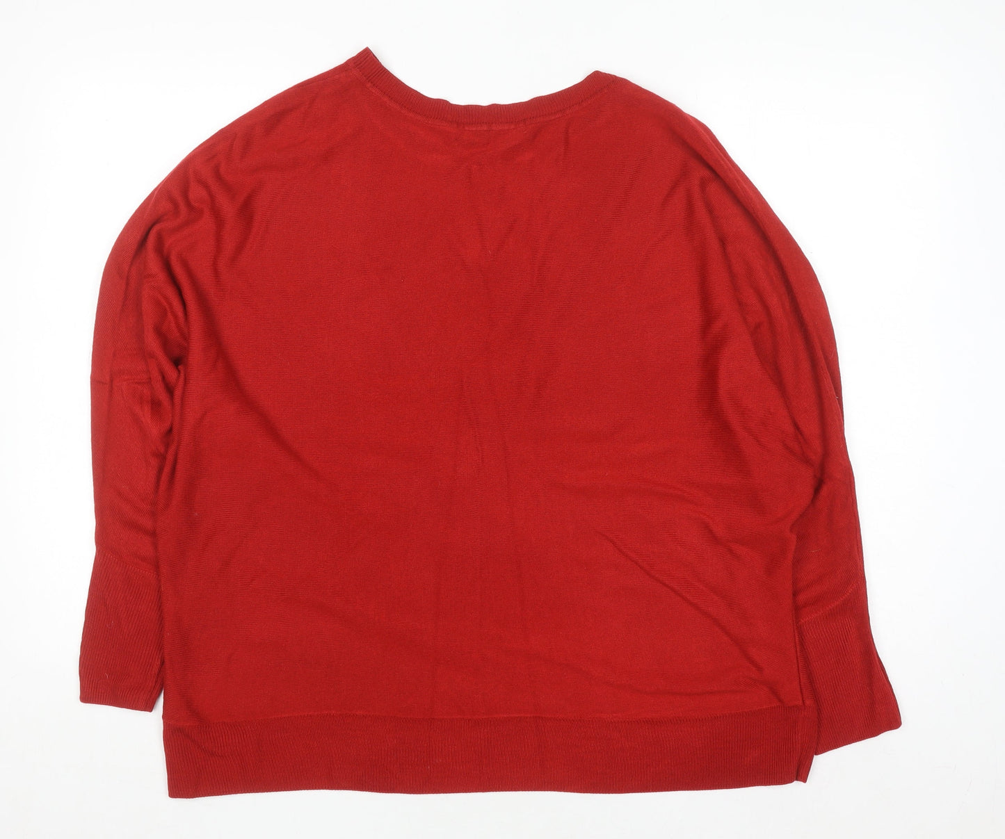 Womens UK Size 20 Marks and Spencer Red Pullover Jumper