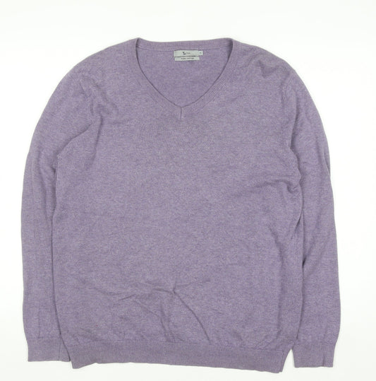 Womens UK Size M TU Purple Pullover Jumper