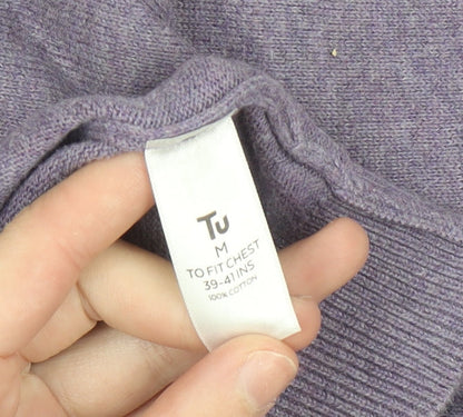 Womens UK Size M TU Purple Pullover Jumper