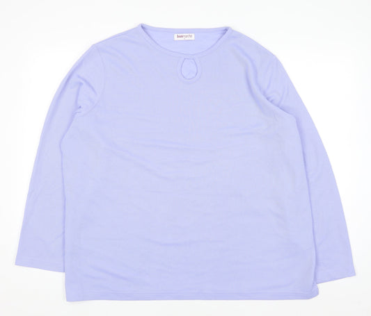 Womens UK Size XL Bonmarché Purple Basic T-Shirt