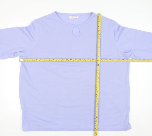Womens UK Size XL Bonmarché Purple Basic T-Shirt