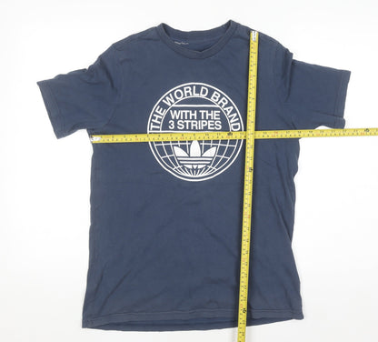 Boys UK Size 13-14 Years adidas Blue Basic T-Shirt