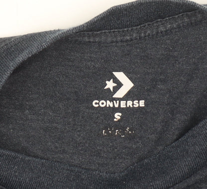 Converse Men's Blue Long Sleeve Crew Neck Casual Top Size S