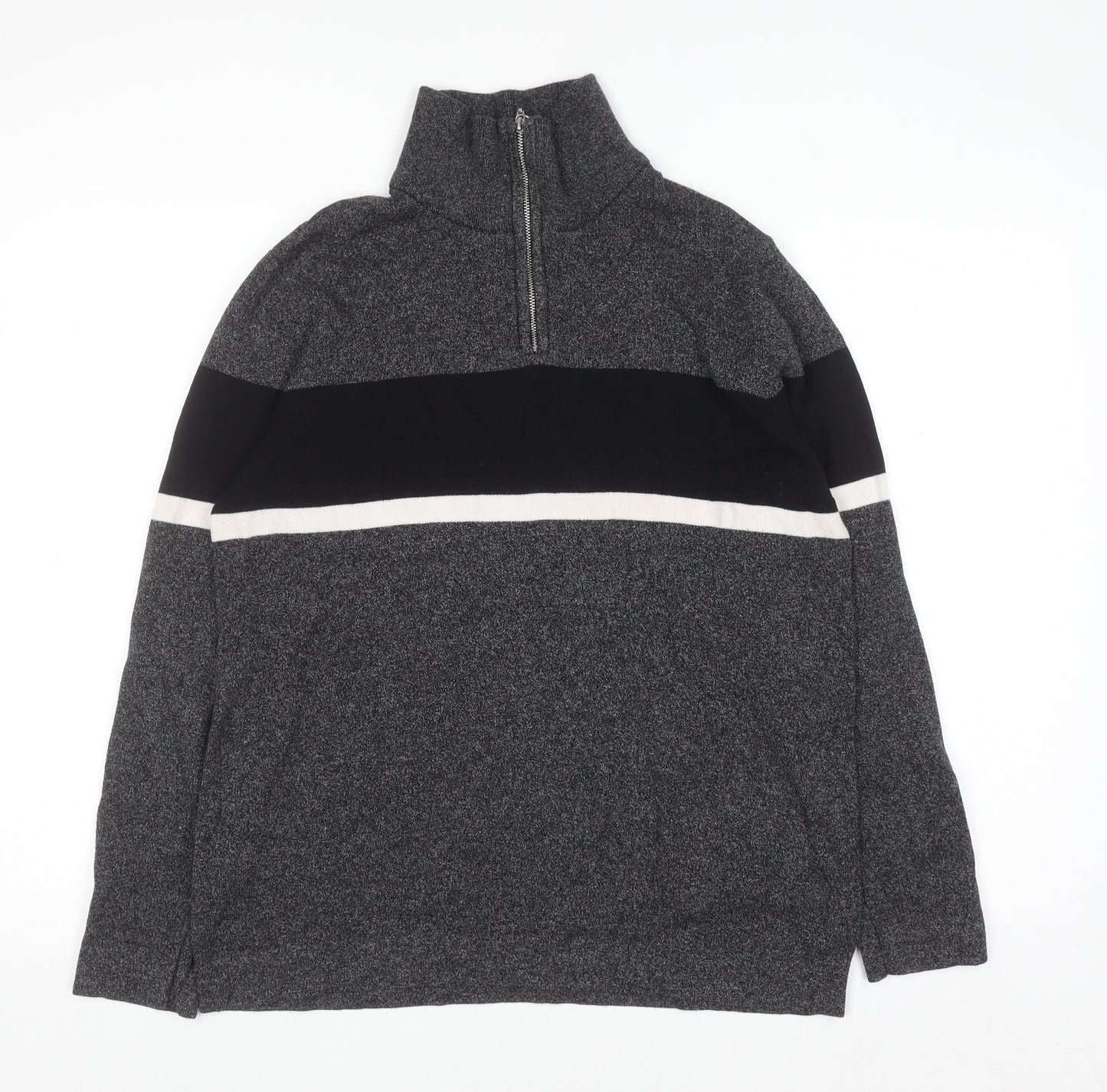 Mens UK Size M H&M Grey Pullover Sweatshirt