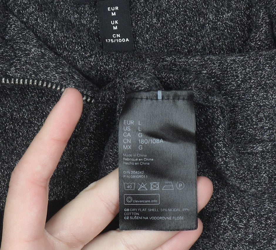 Mens UK Size M H&M Grey Pullover Sweatshirt