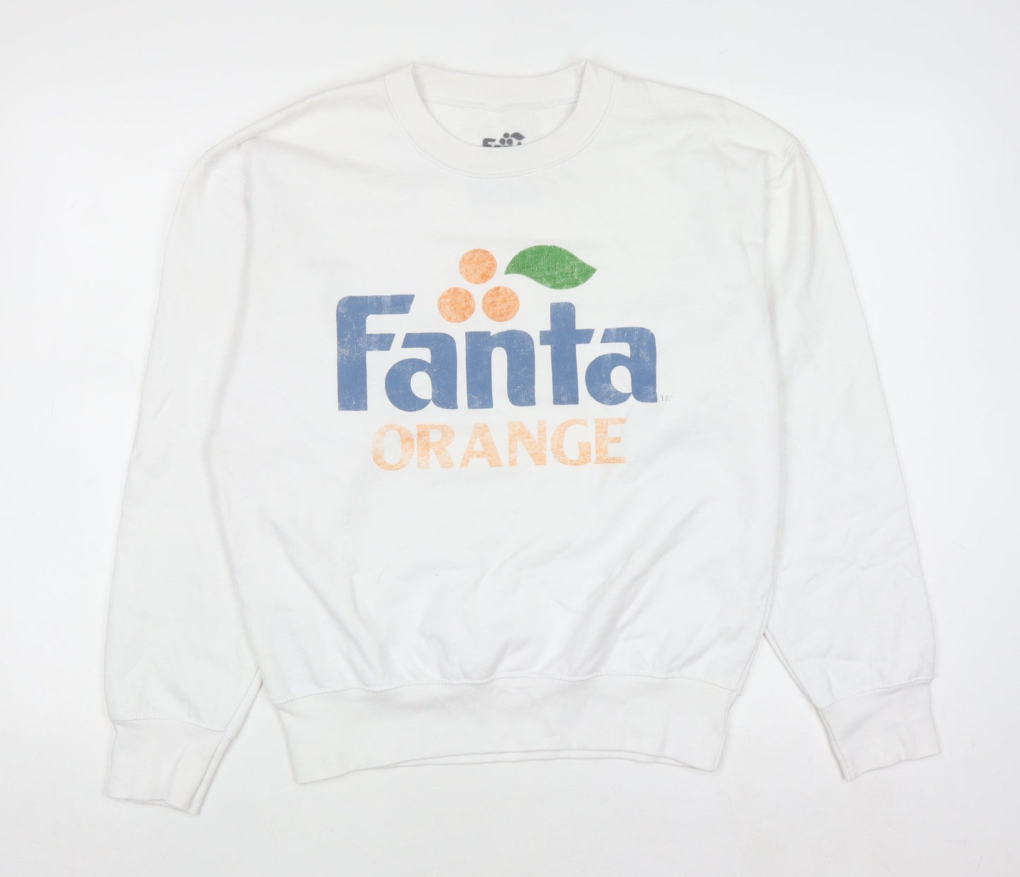 Womens UK Size XS Fanta White Pullover Sweatshirt
