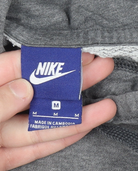 Mens UK Size M Nike Grey Pullover Hoodie