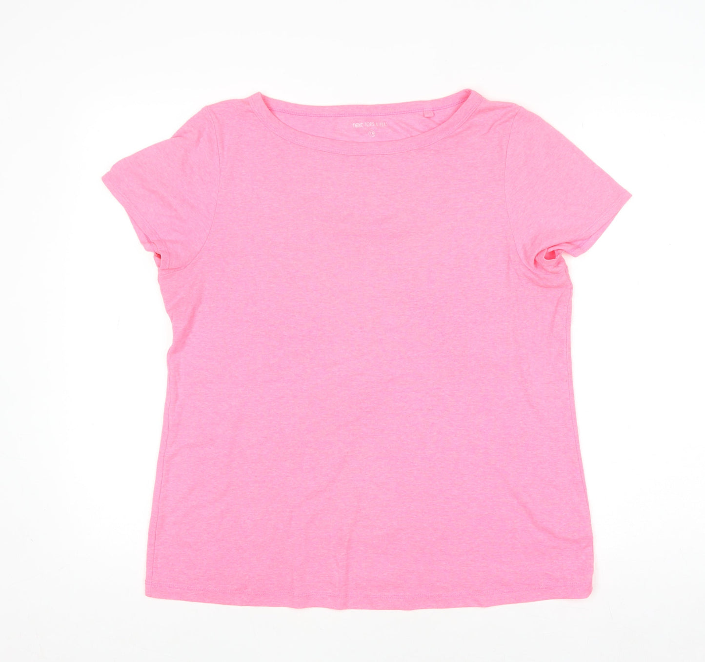 Next Women’s Pink Cotton Blend Short Sleeve Crew Neck T-Shirt Size 18