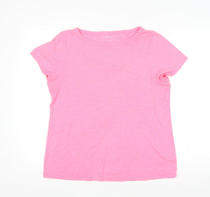 Next Women’s Pink Cotton Blend Short Sleeve Crew Neck T-Shirt Size 18