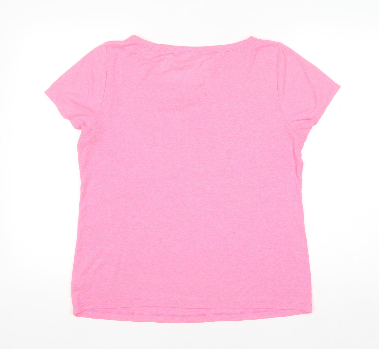 Next Women’s Pink Cotton Blend Short Sleeve Crew Neck T-Shirt Size 18