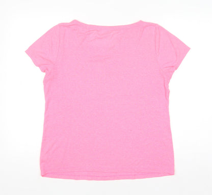 Next Women’s Pink Cotton Blend Short Sleeve Crew Neck T-Shirt Size 18