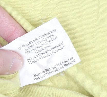 Womens UK Size 8 Laura Ashley Yellow Basic T-Shirt