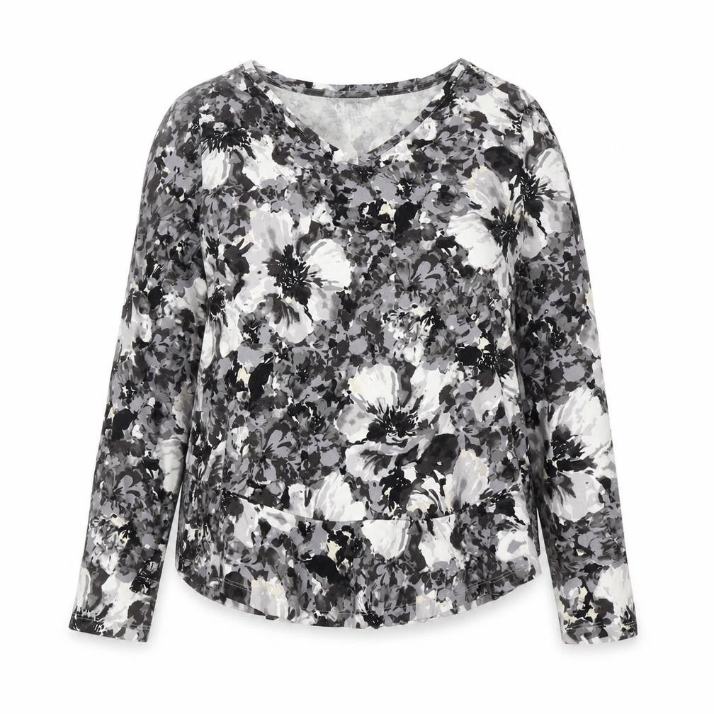 Womens UK Size S Isaac Mizrahi Live Grey Basic Blouse