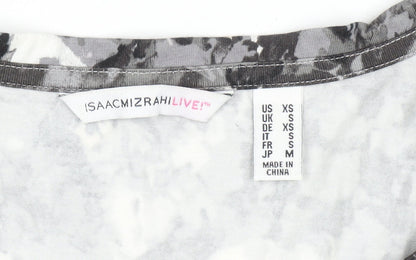 Womens UK Size S Isaac Mizrahi Live Grey Basic Blouse
